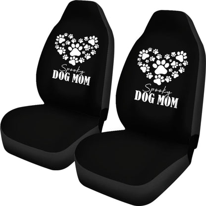 Spooky Dog Mom Halloween Paw Car Seat Covers 211110 - YourCarButBetter