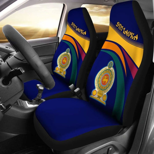 Sri Lanka Lion Coat Of Arms Car Seat Covers - 105905 - YourCarButBetter