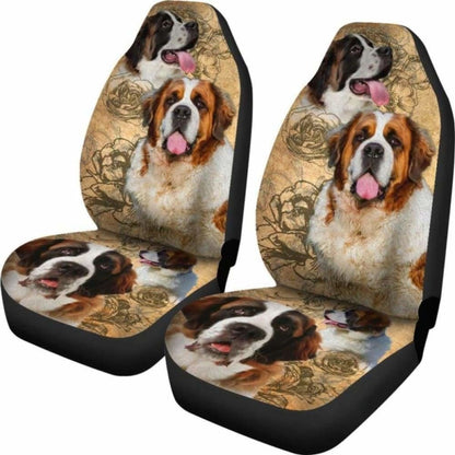St. Bernard Dogs Pets Animals Car Seat Covers 160830 - YourCarButBetter