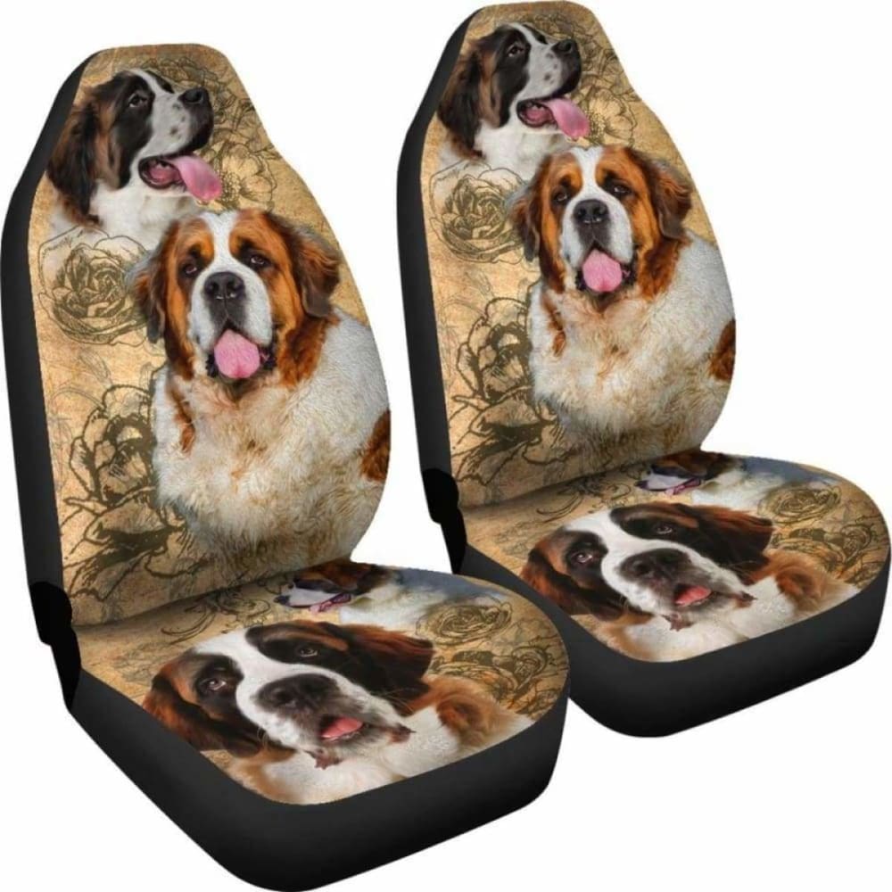 St. Bernard Dogs Pets Animals Car Seat Covers 160830 - YourCarButBetter