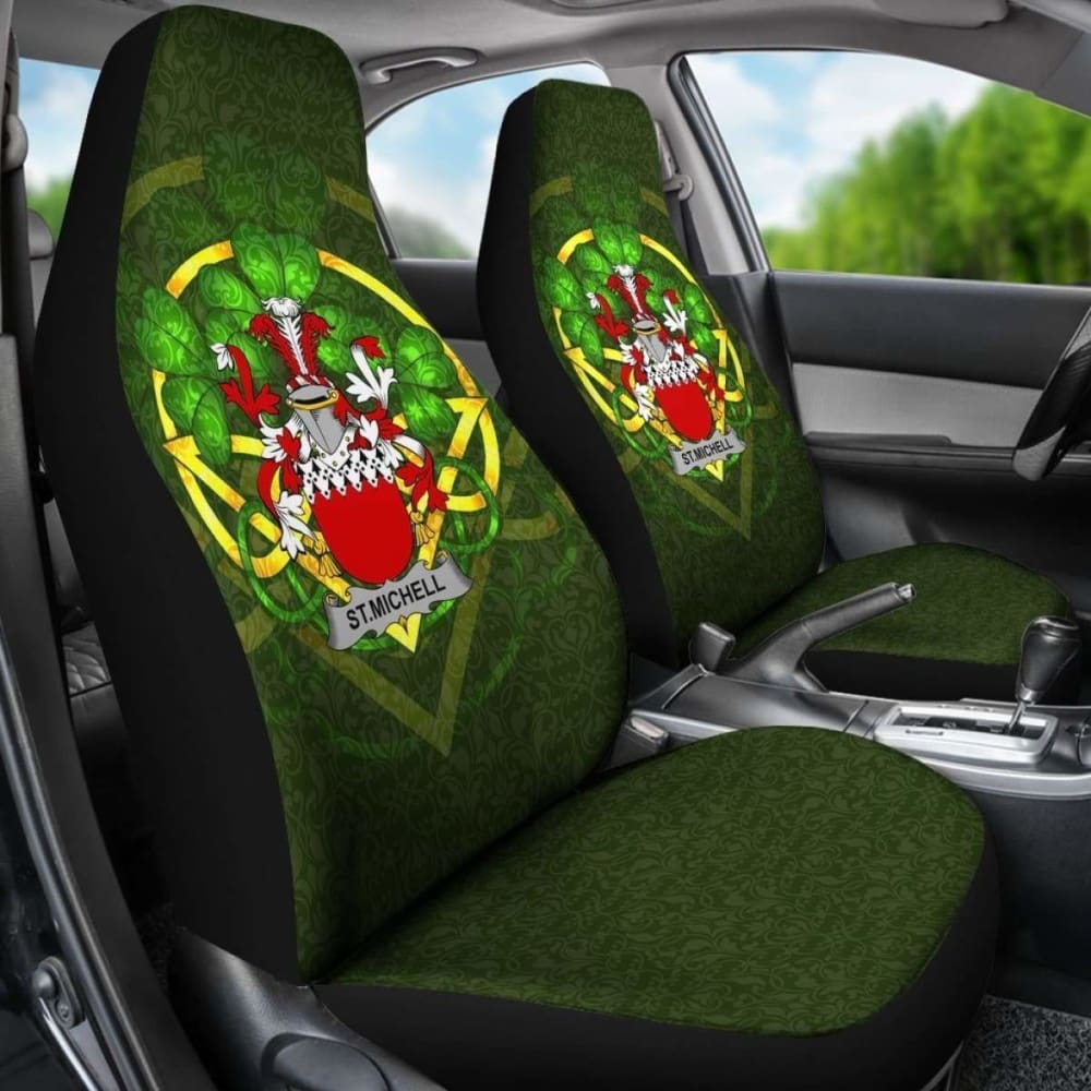 St.Michell Ireland Car Seat Cover Celtic Shamrock (Set Of Two) 154230 - YourCarButBetter