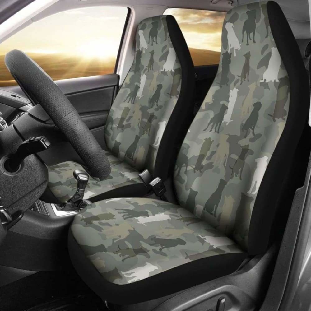 Staffordshire Bull Terrier Camo Car Seat Covers 112608