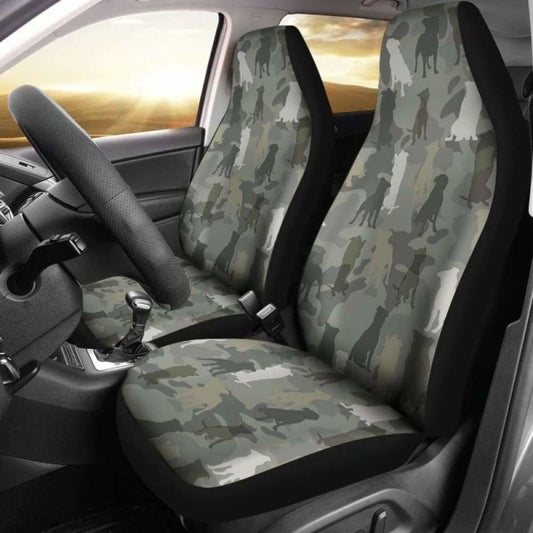 Staffordshire Bull Terrier Camo Car Seat Covers 112608