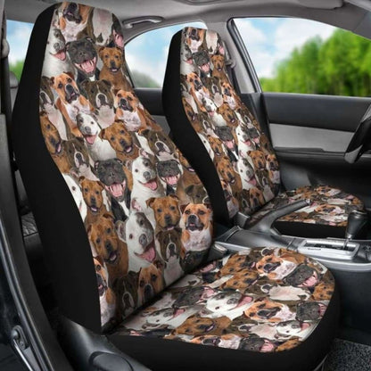 Staffordshire Bull Terrier Full Face Car Seat Covers 110424 - YourCarButBetter