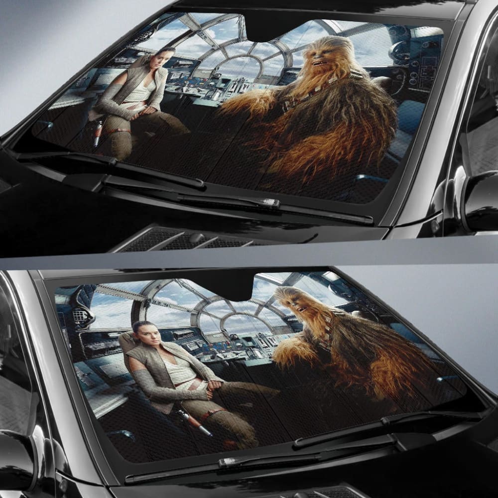 Star Wars The Last Jedi Chewbacca Sun Shade 094201 - YourCarButBetter