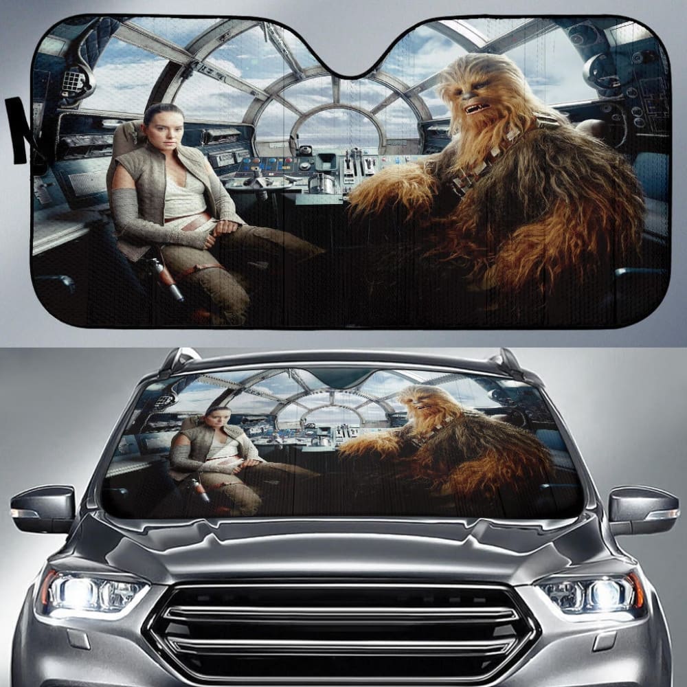Star Wars The Last Jedi Chewbacca Sun Shade 094201 - YourCarButBetter