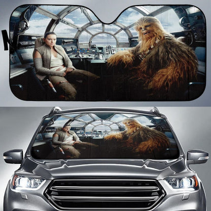 Star Wars The Last Jedi Chewbacca Sun Shade 094201 - YourCarButBetter