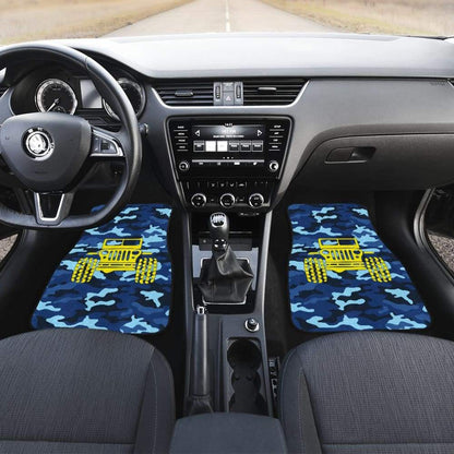Steel Blue Camouflage Color Pale Blue Jeep Car Floor Mats 211204 - YourCarButBetter
