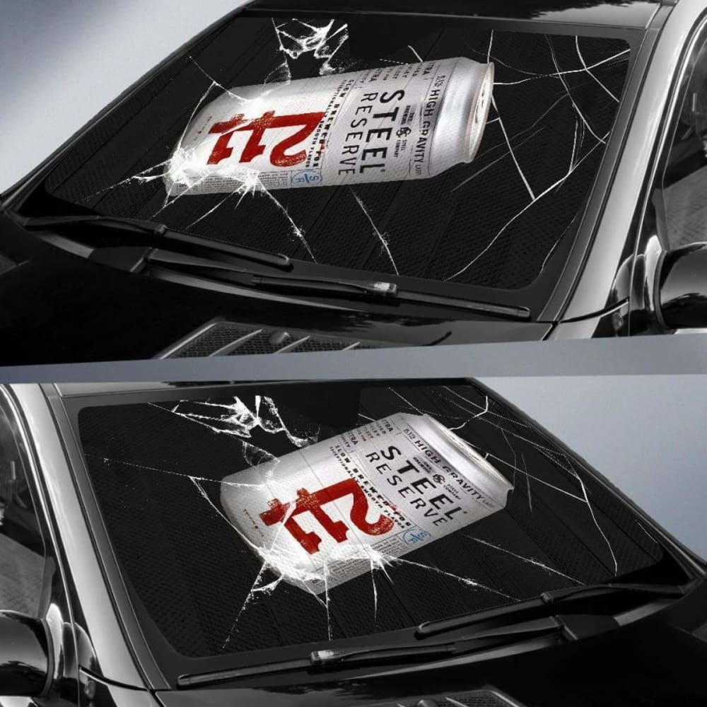 Steel Reserve Auto Sun Shade Car Sun Visor Funny Beer Lover 102507 - YourCarButBetter