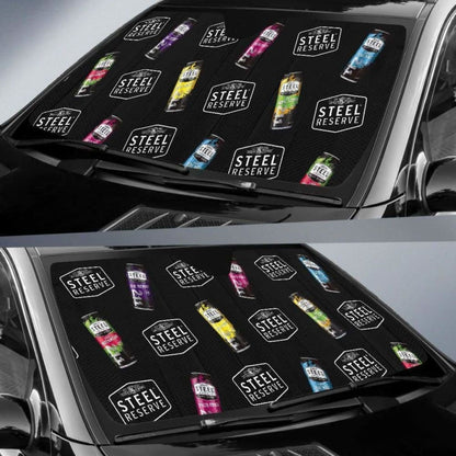 Steel Reserve Car Sun Shade Auto Sun Visor For Beer Lover 102507 - YourCarButBetter