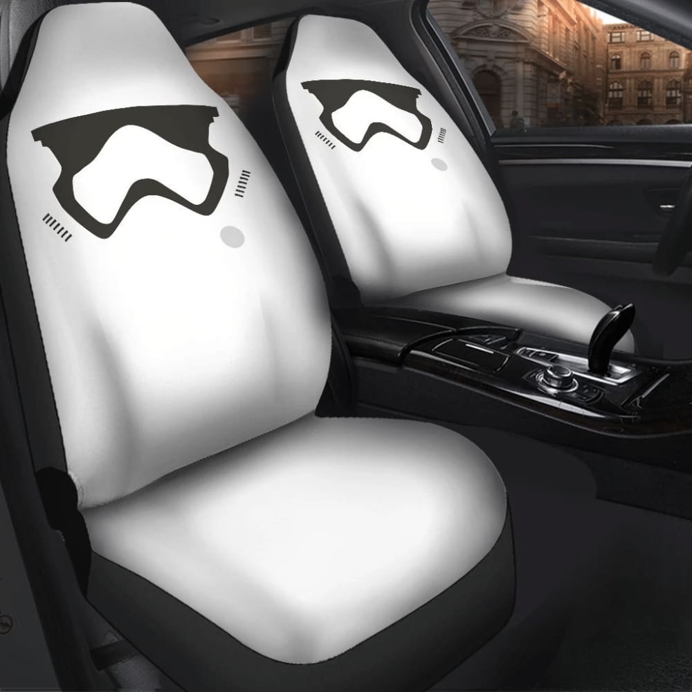 Stormstrooper Face Star Wars Car Seat Covers 094201 - YourCarButBetter