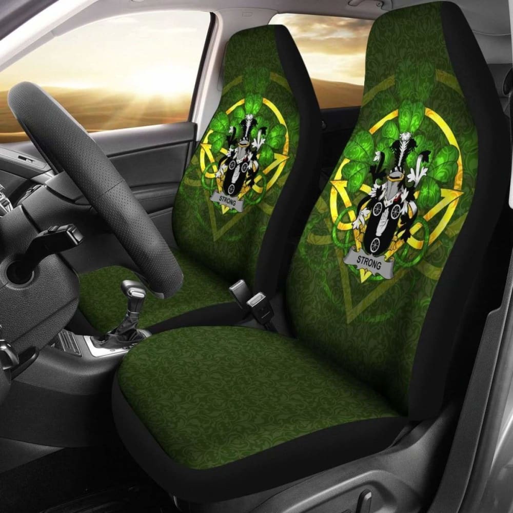 Strong Ireland Car Seat Cover Celtic Shamrock (Set Of Two) 154230 - YourCarButBetter