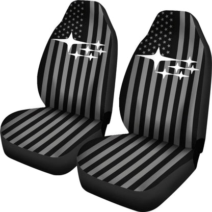 Subaru Mixed Black And White American Flag Car Seat Covers 212803 - YourCarButBetter