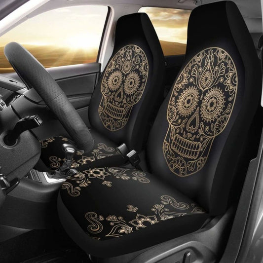 Sugar Skull Back Design Car Seat Covers Amazing 101207
