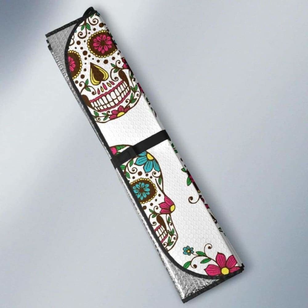 Sugar Skull Car Auto Sun Shade 172609 - YourCarButBetter