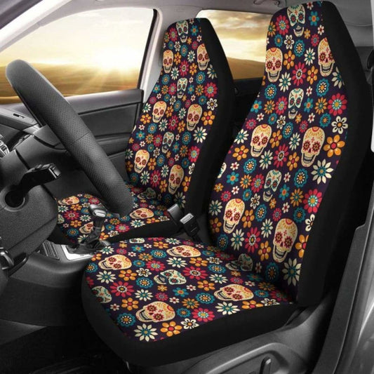 Sugar Skull Car Seat Covers 03 101207