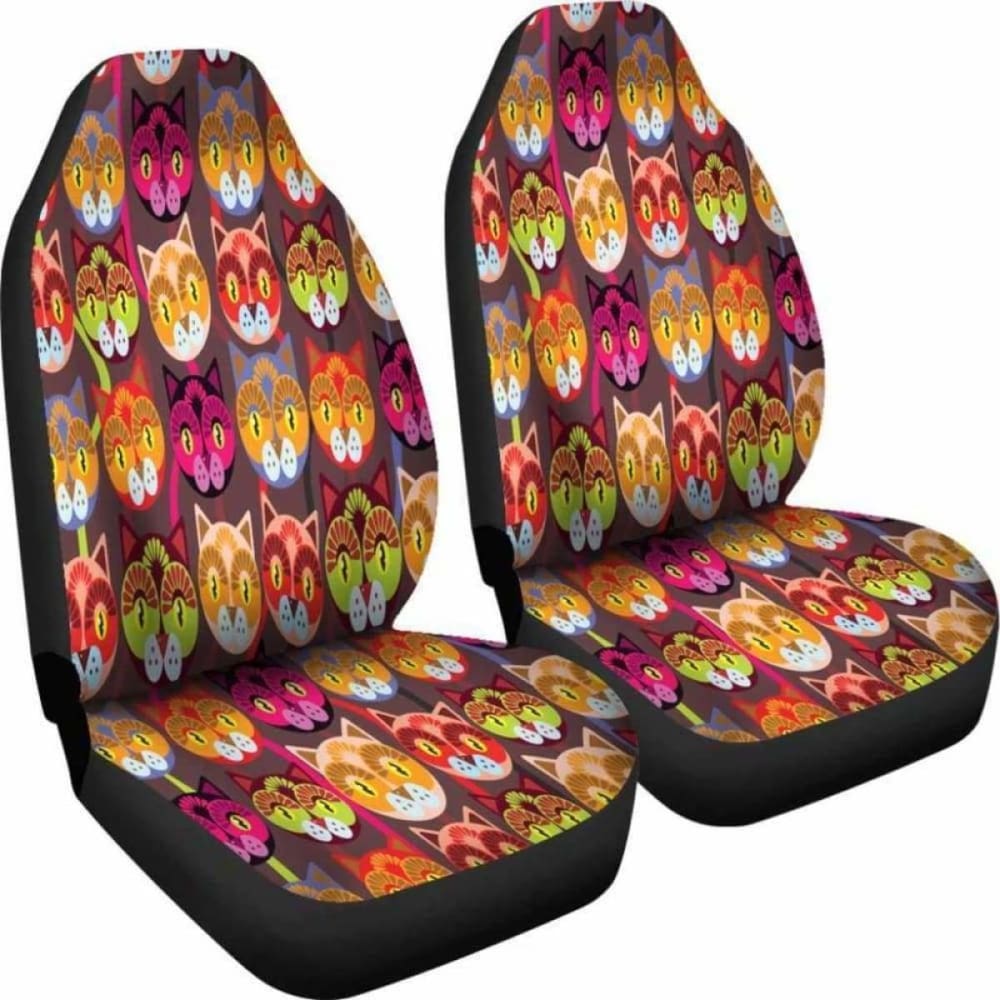 Sugar Skull Cats Car Seat Covers 101807