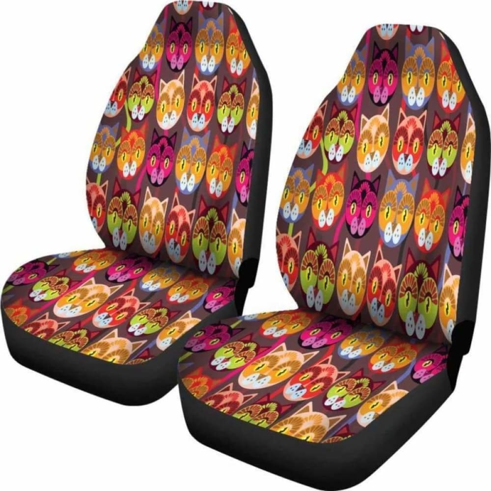 Sugar Skull Cats Car Seat Covers 101807