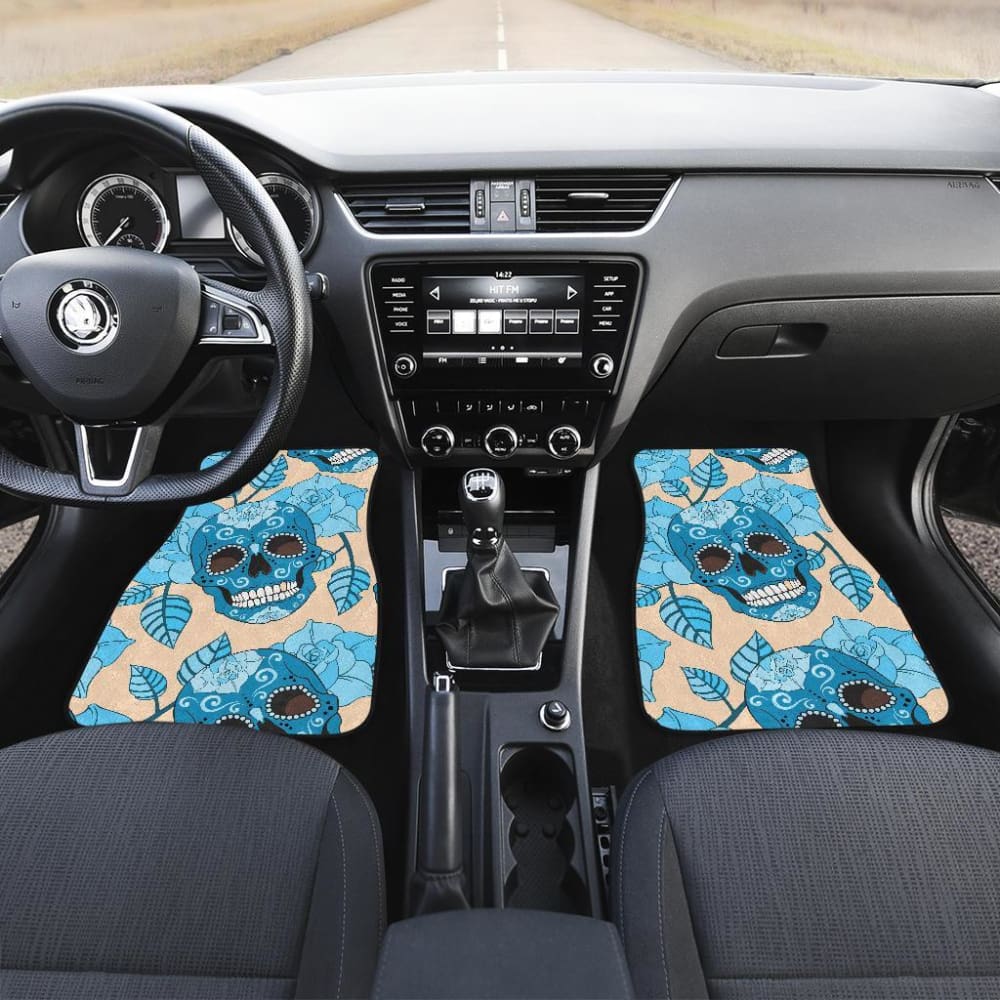 Sugar Skull Day Of The Dead Car Mat 101819 - YourCarButBetter