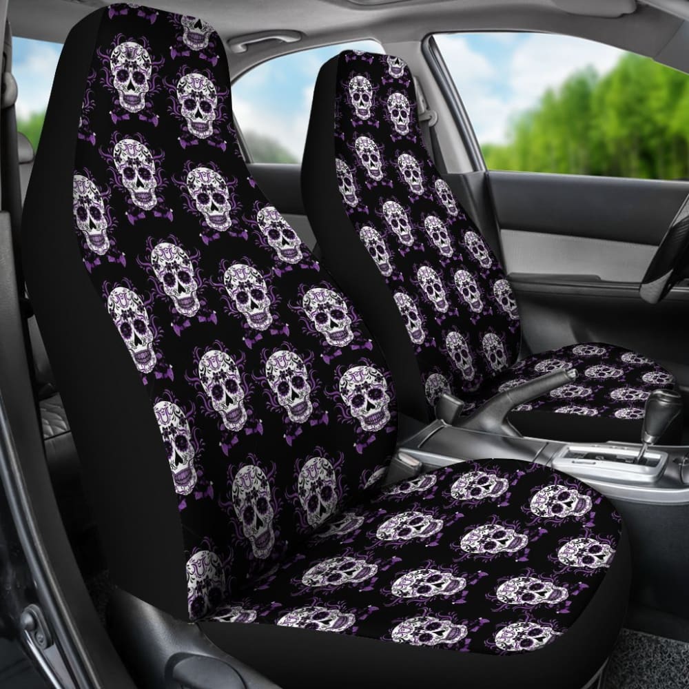 Sugar Skull Day Of The Dead Seat Cover 101819 - YourCarButBetter