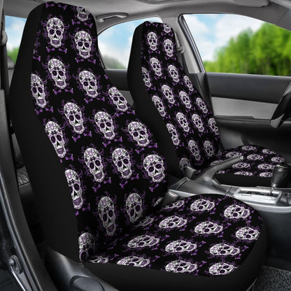 Sugar Skull Day Of The Dead Seat Cover 101819 - YourCarButBetter
