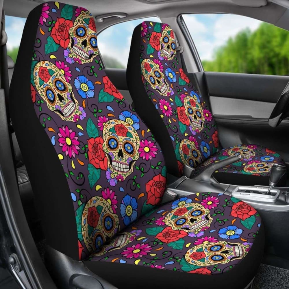 Sugar Skull Pattern Car Seat Cover 101207