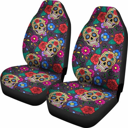 Sugar Skull Pattern Car Seat Cover 101207