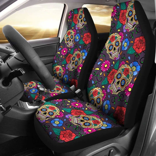 Sugar Skull Pattern Car Seat Cover 101207