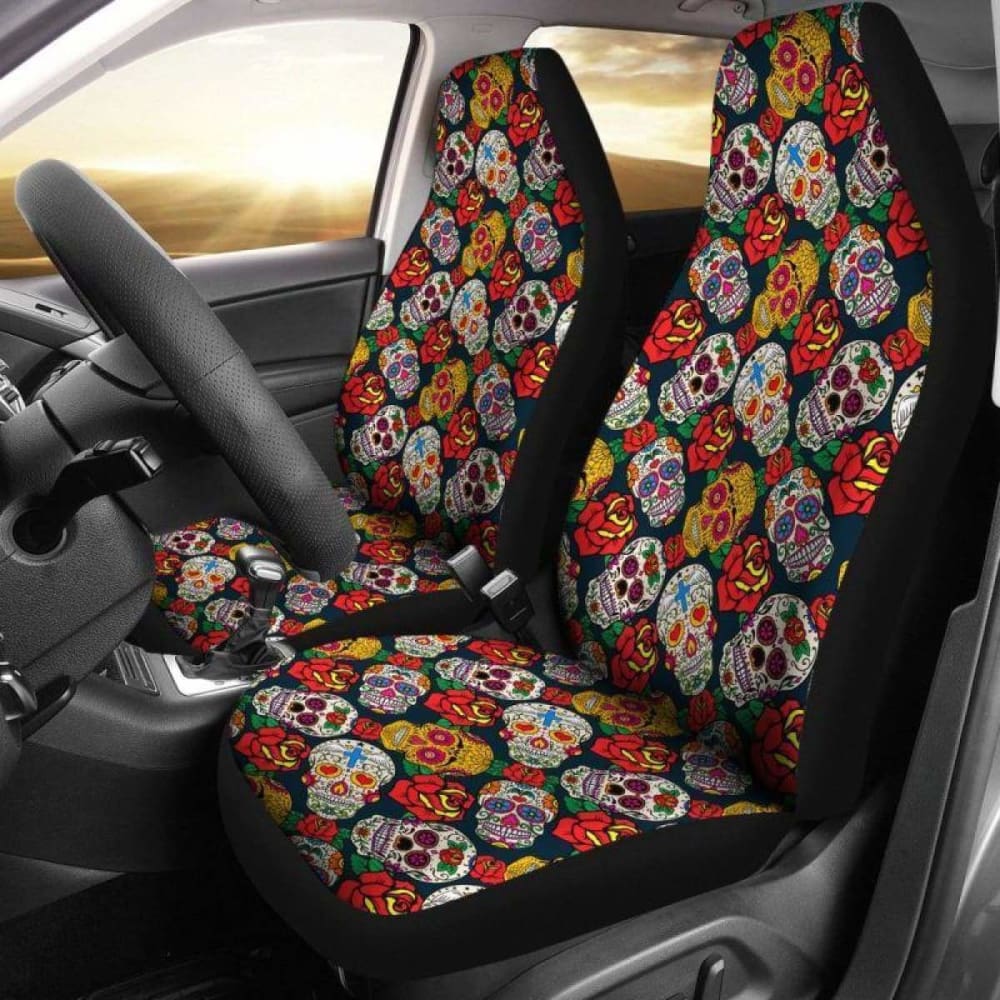 Sugar Skull Seat Covers 02 101207