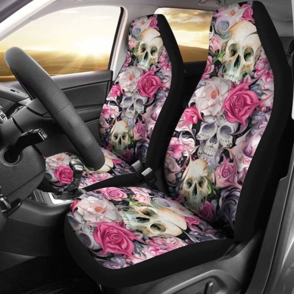 Sugar Skulls Roses Car Seat Covers 101207