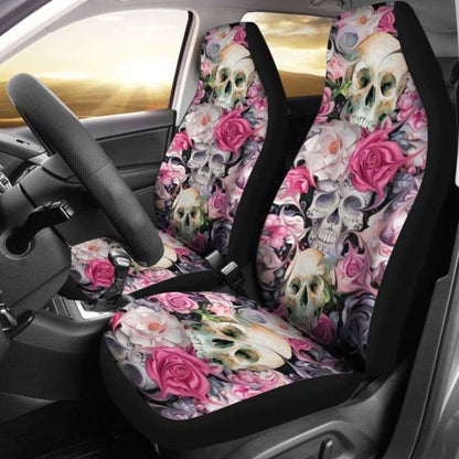 Sugar Skulls Roses Car Seat Covers 101207