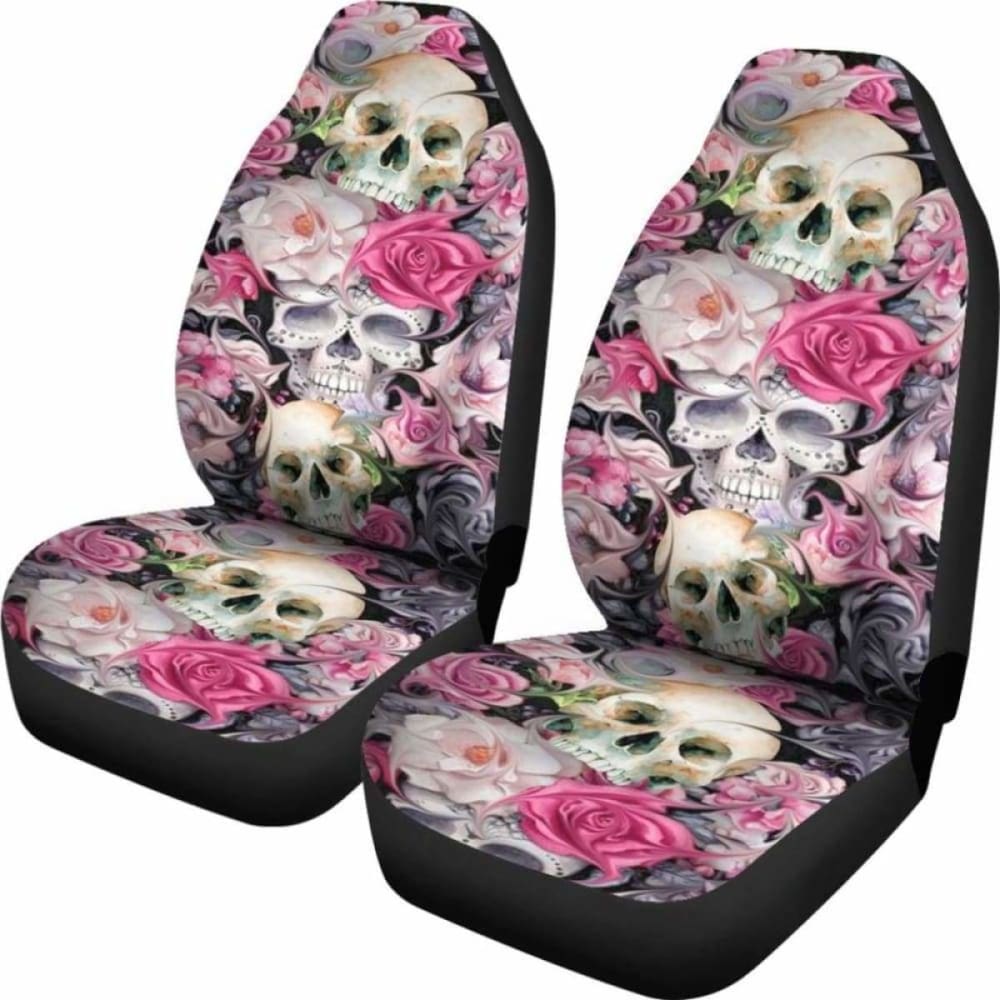 Sugar Skulls Roses Car Seat Covers 101207