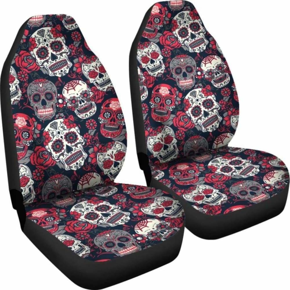 Sugar Skulls & Roses Car Seat Covers 101207