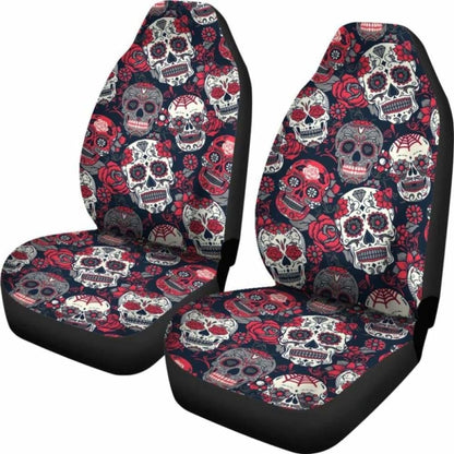 Sugar Skulls & Roses Car Seat Covers 101207