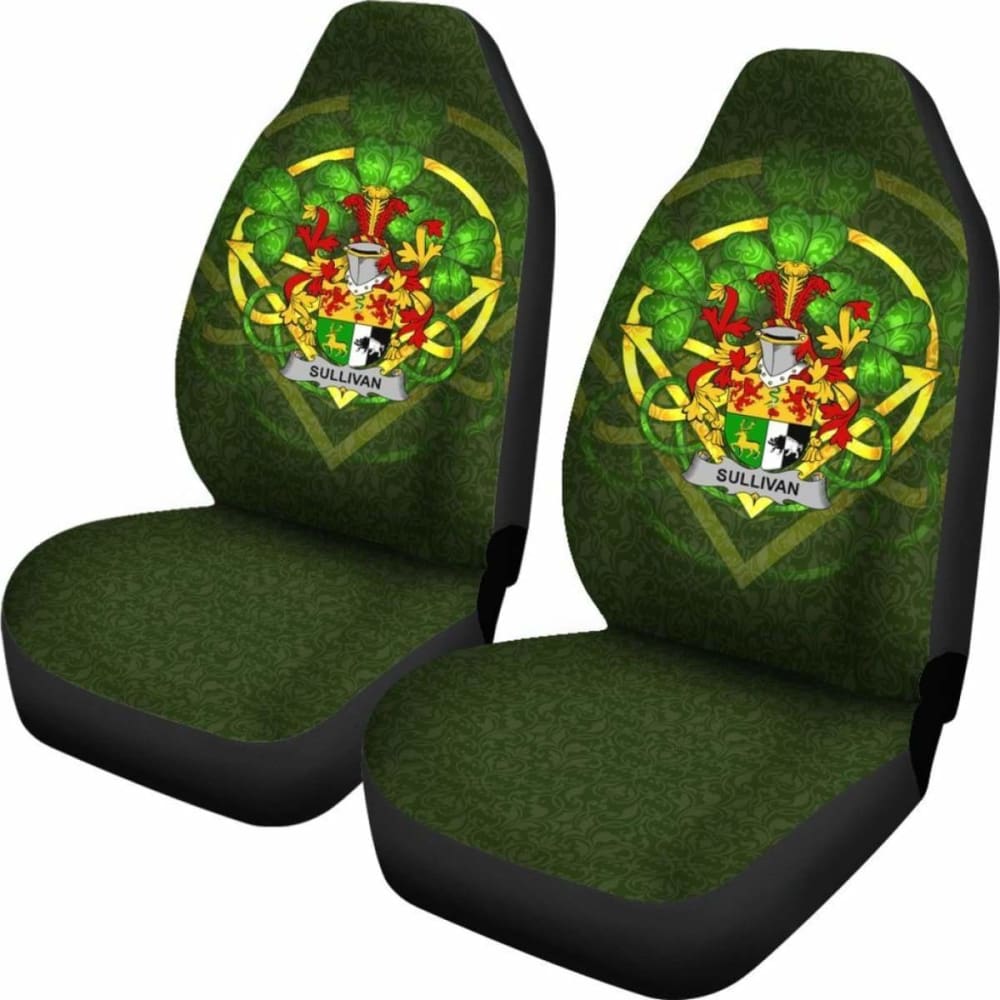 Sullivan Or O’Sullivan Ireland Car Seat Cover Celtic Shamrock (Set Of Two) 154230 - YourCarButBetter