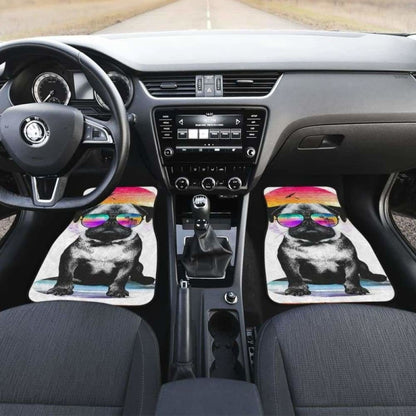 Summer Pug Car Floor Mats 102918 - YourCarButBetter