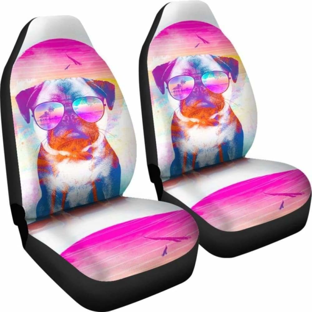 Summer Pug Car Seat Covers 102918 - YourCarButBetter
