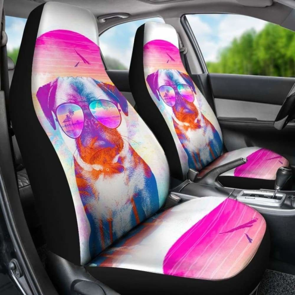 Summer Pug Car Seat Covers 102918 - YourCarButBetter