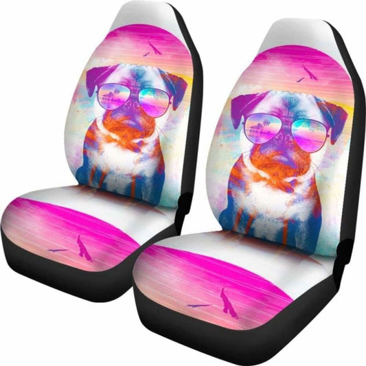 Summer Pug Car Seat Covers 102918 - YourCarButBetter