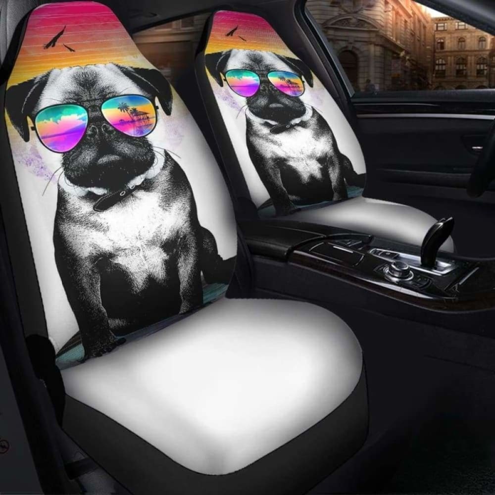 Summer Pug Seat Covers 102918 - YourCarButBetter