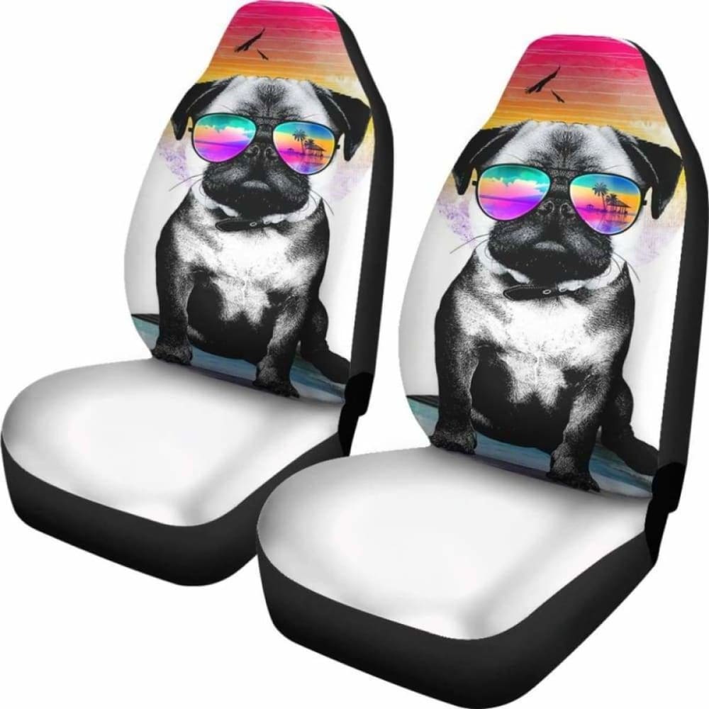 Summer Pug Seat Covers 102918 - YourCarButBetter