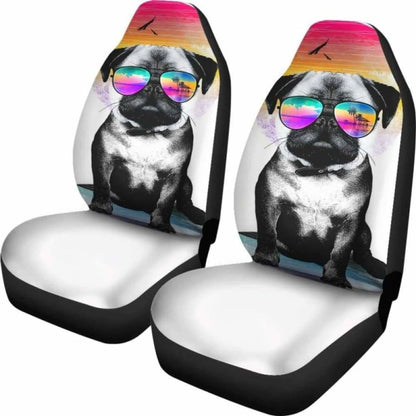 Summer Pug Seat Covers 102918 - YourCarButBetter