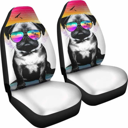 Summer Pug Seat Covers 102918 - YourCarButBetter