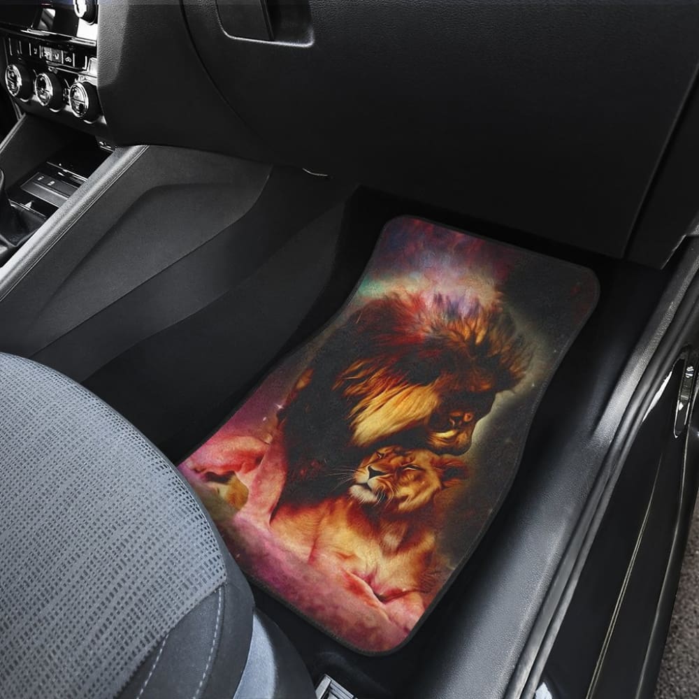 Sun And Moon Lion Car Floor Mats 212701 - YourCarButBetter