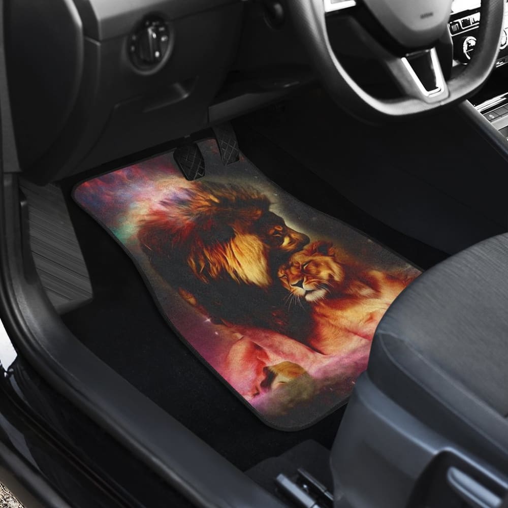 Sun And Moon Lion Car Floor Mats 212701 - YourCarButBetter