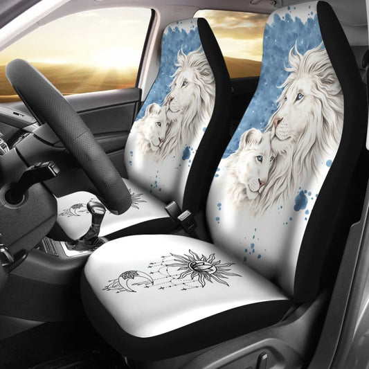 Sun And Moon Lion Car Seat Covers Meaningful Gifts Idea Custom Car Accessories 212701 - YourCarButBetter