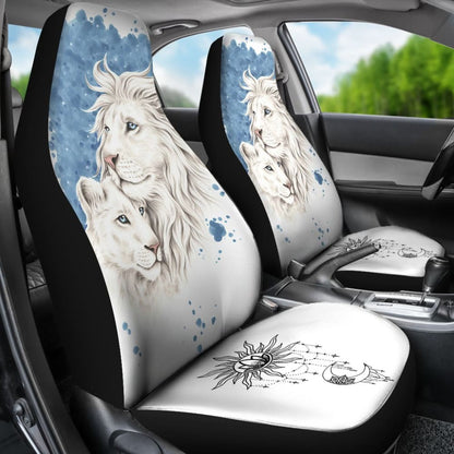 Sun And Moon Lion Car Seat Covers Meaningful Gifts Idea Custom Car Accessories 212701 - YourCarButBetter