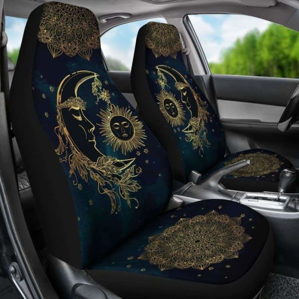 Sun & Moon Art Draw Car Seat Covers 161012