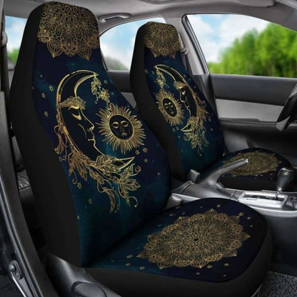 Sun & Moon Art Draw Car Seat Covers 161012