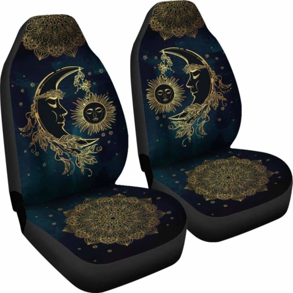 Sun & Moon Art Draw Car Seat Covers 161012